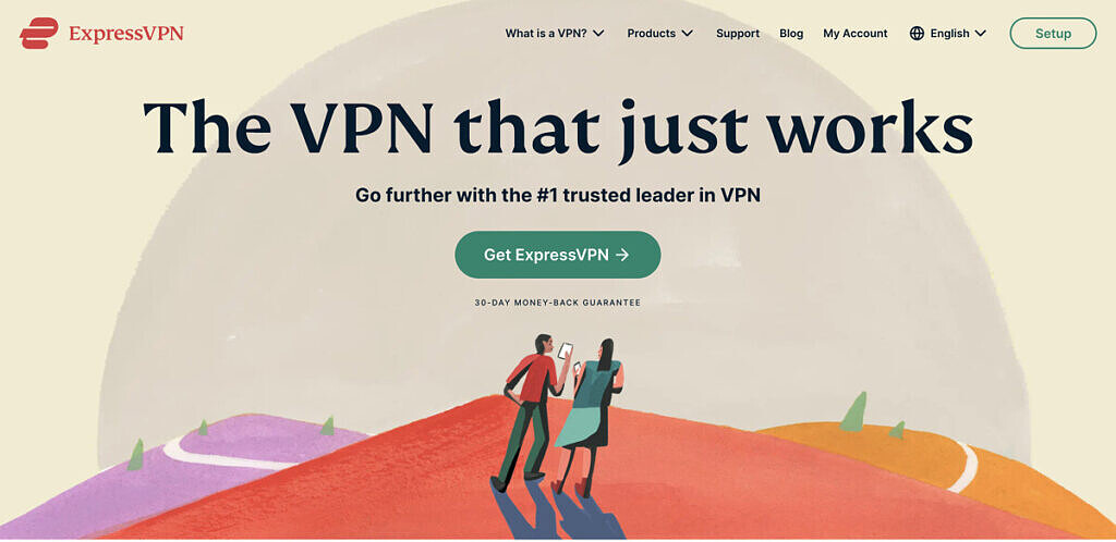  صفحه اصلی ExpressVPN. 